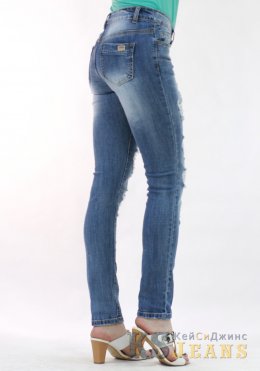 Узкие джинсы женские рваные
