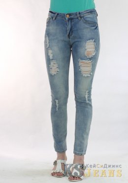 Рваные узкие джинсы ZARA